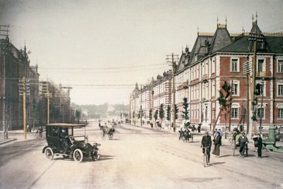 Street scene in Tokyo, Japan, c.1895-1900 by Unbekannt Unbekannt